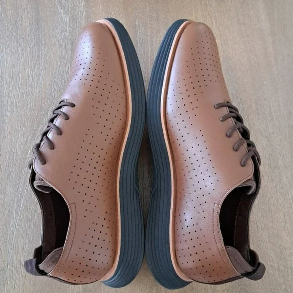 Bruno Marc Smart Casual Oxford Style Sneakers - Brown/Black - Size: Men 12 - Picture 6 of 10